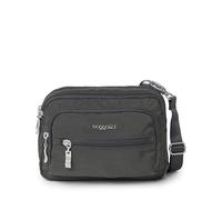 Baggallini Triple Zip Mini Sac bandoulière, Gris (Charcoal)