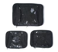 Baggallini Unisexe Adulte (Bagage Uniquement) 2 Cubes de Compression Moyen/1 Grand, Noir, Taille Unique, 2 Moyennes + 1 Grand Cube de Compression