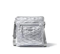 Baggallini with Phone Wristlet, go bagg avec dragonne de téléphone RFID Femme, Couette métallique argentée, Taille Unique