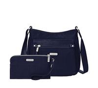 Baggallini Womens Uptown Bagg With Rfid Phone Wristlet Handbags, Blue, One Size US