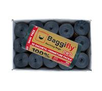 Baggifly Sacs Poubelle 30L, 900 Sacs Très Résistants, 100% recyclés, avec Poignées, Produit ÉCO Friendly, Idéal pour un Usage Domestique, Caisse de 30 x 30 Sacs, Fabriqué en Europe