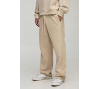 Baggy Fit Loopback MAN Script Embroidered Rib Panel Jogger homme - pierre - S, pierre