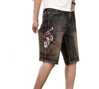 Baggy Grande taille Grand et Grand Jean décontracté pour homme Style vintage classique Décontracté Multi-poches Coupe droite, Noir (593), 40