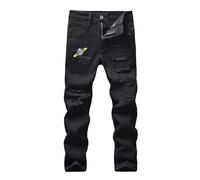Baggy Jeans Garçon Enfants Pantalon Palazzo Jambes Casual Autumn Middle and Large Children Eté Coupe Ample Couleur Unie Style Urbain Hip Hop Streetwear Spring 2025 New