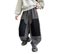 Baggy Jeans Garçon Enfants Pantalon Palazzo Jambes Vintage Loose Boys Trousers Lastique Pantalons en Denim Danse Hip-hop Casual Décontracté Style Urbain Hip Hop Streetwear Spring and Autumn 2025 New