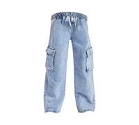 Baggy Jeans Pantalons Garçon avec Ceinture Élastique Jean Baggy Garcon Pantalons Cargo en Denim Enfants Large Décontracté Hip Hop Y2k Streetwear Saint Valentin Jeans Jean Homme Slim Homme