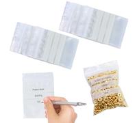 Baggys Lot de 220 sacs avec étiquettes 5 x 7 cm - Sachets à fermeture éclair - En plastique transparent - Avec fermeture refermable - Pour café, noix, sac alimentaire, épices