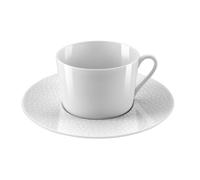Baghera Blanc - Tasse et soucoupe thé 22 cl (lot de 6) Médard de Noblat