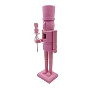 Bagiaope Casse-Noisette en Bois - Soldat Casse-Noisette de Collection Cœur 36 cm - Ornement en Bois,pour Décor de Table de Fête de Noël Saint-Valentin Étagère