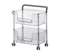 baginbaginbag Chariot de Rangement à roulettes, Organisateur Multifonctionnel avec roulettes, étagères à Plusieurs Niveaux pour la Maison, Le Bureau et la Cuisine, Design Durable (2 Niveaux)