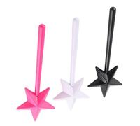 baginbaginbag Salière magique en forme d'étoile, 3 pièces, baguette magique, bâton magique, distributeur d'assaisonnements rechargeable, rose, noir, blanc