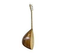 Bağlama Turque à Manche Court Noyer Américain Professionnelle avec Touche Incrustée, Instrument de Musique Traditionnel pour Musiciens Avancés