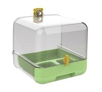 Bagno per Pappagalli - 0.8x18.8x18.5cm Lightweight Mangiatoia Estraibile per Gabbia | Portable Due Vasca Trasparente Alimentatore Pulizia Rapida,per Animali Domestici