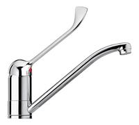 BAGNOCLIC Mitigeur Clinique avec Levier Long - Robinet Monocommande en Laiton Chromé, Hygiénique pour Lavabo ou Évier, Idéal Lieux Médicaux et Collectivités