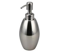 Bagnoxx 380ml Distributeur de Savon Rond Acier Inoxydable Argent Salle de Bain