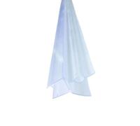 Bagnoxx joint de douche à lèvre racleuse avec tube pour cabine de douche, 100cm, verre 8mm, profil transparent anti-éclaboussures, joint bas de porte, joint de baignoire en PVC