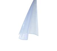 Bagnoxx joint de douche joint d’écart 2 m joint de porte de douche pour cabine verre 6 mm transparent joint pour porte en verre salle de bain lèvre PVC légèrement bombée