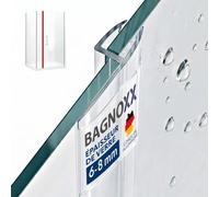 Bagnoxx Joint de douche, joint de fente 200cm, pour 6mm épaisseur de verre | Joint de porte de douche, transparent, pour porte de douche en verre, lèvre de douche en PVC légèrement bombée