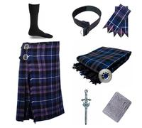 Bagpiper Trendish Ensemble de kilt écossais traditionnel pour homme - 8 pièces, Pride of Scotland, 48" inches (Naval Waist)