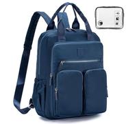 BAGROUPS Bagage Cabine 40x30x20 Air France Antivol Sac a Dos Voyage Cabine Avion Petit Sac à Dos pour Ordinateur Portable 14 Pouces Sacs à Main pour Loisir Shopping Université Femme Homme, Bleu