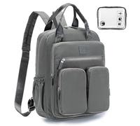 BAGROUPS Bagage Cabine 40x30x20 Air France Antivol Sac a Dos Voyage Cabine Avion Petit Sac à Dos pour Ordinateur Portable 14 Pouces Sacs à Main pour Loisir Shopping Université Femme Homme, Gris