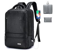 BAGROUPS Sac a Dos Voyage Cabine Avion 40x30x20 Wizzair Bagage Cabine Transavia Valise 40x30x20 Cabine Sac a Dos Homme Travail Cuir avec Port de Charge USB Donner Un Sacs de Maquillage （Noir）