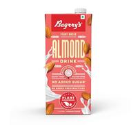 Bagrrys Boisson aux amandes à base de plantes, non sucrée, 1 l, végétalien, sans gluten, sans produits laitiers, sans sucre ajouté, lait végétal, sans conservateurs
