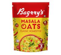 Bagrry's Masala Flocons d'avoine Sac de 500g Homestyle Classique Source de Protéines Haute Fibres Aide à Contrôle du Poids Céréales Petit Déjeuner Friandises Saines Fabriqué à 100%