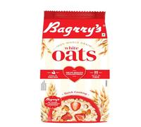 Bagrry's White Oats Sachet de 500 g | Grain entier naturel | Fibre hautement soluble | Bienfaits des protéines | Aide à gérer le poids et à réduire le cholestérol | Céréales de petit-déjeuner | Avoine