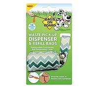 Bags on Board Distributeur de déjections canines et sacs de recharge, chevrons