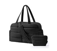 bagsmart Sac de Voyage 42x20x37 pour Easyjet,Bagage Cabine,Sac de Weekend Imperméable Matelassé,Venir Avec Trousse de Maquillage Pour Avion,Gym,Fitness,Travail,Noir