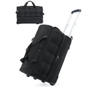 BAGSMART Sac de voyage à roulettes de 40 l avec roues et poignée, sacs IATA Underseat Carry On Bags pour voyager avec compartiment à chaussures, Noir