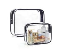 BAGSMART Trousses de Toilette Transparente Kit Voyage Avion, 1.6L+2.2L | Imperméable Trousse de Maquillage Approuvées par la TSA pour Valise Cabine, Hôtel, W nd et Déplacements