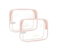 BAGSMART Trousses de Toilette Transparente Kit Voyage Avion, 2 PCS-1.6L | Imperméable Trousse de Maquillage Approuvées par la TSA pour Valise Cabine, Hôtel, W nd et Déplacements