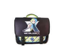 Bagtrotter Beyblade X - Cartable primaire 38 cm - Garçon - Noir et Vert - 2 Compartiments