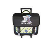 Bagtrotter Beyblade X - Cartable Scolaire à Roulettes 38 cm - Garçon - Noir/Vert - 2 Compartiments