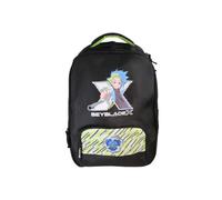 Bagtrotter Beyblade X - Sac à Dos Scolaire 38 cm - Garçon - Noir/Vert - 2 Compartiments