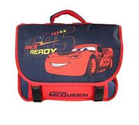 Bagtrotter - Cars - Cartable 38cm - Rouge et Bleu Marine - 2 Compartiments - 1 Poche Sous Rabat - Bretelles Matelassés - Fond Renforcé - Dos Matelassé - 38x13x34cm - Matière Polyester - Cartable