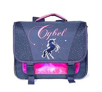 Bagtrotter - Cartable 38 cm - Cybel Cheval Licorne Marine et Rose - Primaire - Dos et bretelles rembourrés - Bandes réfléchissantes - Licence Officielle Cybel