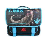 Bagtrotter - Cartable 38 cm - Jurassic World - Noir - Primaire - Bretelles et Dos rembourrés - Bandes Réfléchissantes - Grand Rangement - Licence Officielle Disney