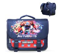 Bagtrotter - Cartable 38 cm - Marvel Transformers Bleu - Primaire - Bretelles et Dos rembourrés - Bandes Réfléchissantes - Grand Rangement - Licence Officielle Marvel Transformers