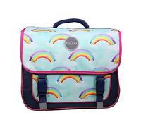 Bagtrotter Cartable 38 cm Phileas Arc En Ciel Bleu - Le Plus Confortable des Cartables - Ergonomie/Confort/Sécurité - Système Smart Comfort