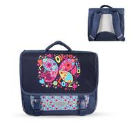 Bagtrotter - Cartable 38 cm - Phileas Papillon Bleu Marine - Primaire - Dos et bretelles rembourrés - Poche gourde - Marque Officielle Phileas