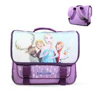 Bagtrotter - Cartable 38 cm - Reine des Neiges Violet - Primaire - Bretelles et Dos rembourrés - Bandes Réfléchissantes - Grand Rangement - Licence Officielle Disney Frozen