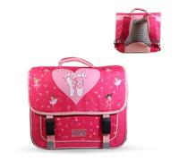 Bagtrotter - Cartable 38 cm - Rose Danseuses - Primaire - Bretelles et dos rembourrés - Bandes Réfléchissantes - Grand Rangement - Marque officielle Phileas