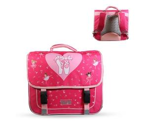 Bagtrotter - Cartable 38 cm - Rose Danseuses - Primaire - Bretelles et dos rembourrés - Bandes Réfléchissantes - Grand Rangement - Marque officielle Phileas
