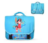 Bagtrotter - Cartable 38 cm - Vaiana Bleu Turquoise - Primaire - Dos et bretelles rembourrés - Fond renforcé - Licence Officielle Disney