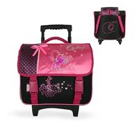 Bagtrotter - Cartable à roulettes 38 cm - Cybel Cheval Licorne Rose - Primaire - Bretelles et dos rembourrés - Roulettes & Poignée télescopique - Licence Officielle Cybel