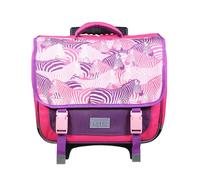 Bagtrotter Cartable à roulettes Phileas 38 cm Rose Zèbre