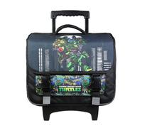Bagtrotter Cartable à roulettes 38 cm Tortues Ninja Noir